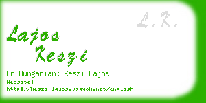 lajos keszi business card